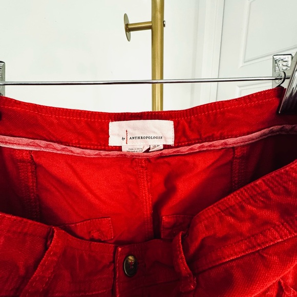 Women's Corduroy Red‎ Cargo Barrel Pants Size 10 Vintage Vibe Music Festival - Picture 10 of 12